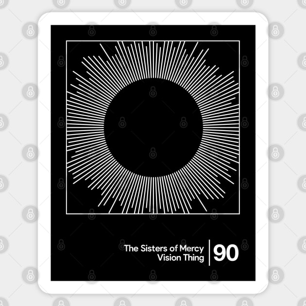 The Sisters Of Mercy - Vision Thing / Minimalist Style Graphic Artwork Design Sticker by saudade